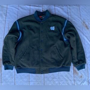 Nike Pro North Carolina Gray and Blue Lined Bomber Jacket Size XL